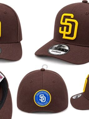 New Era Kids San Diego Padres Brown & Yellow Logo Snapback Hat